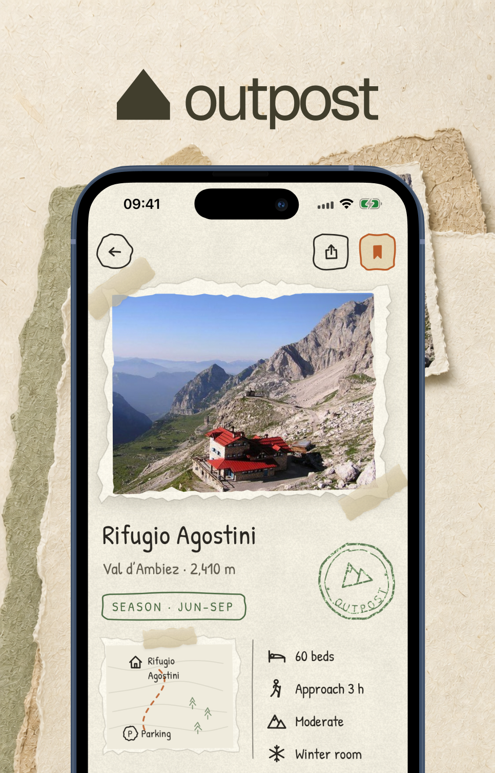 Outpost mountain hut guide