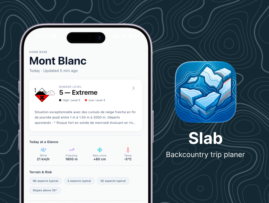 Slab - Avalanche Monitoring iOS App